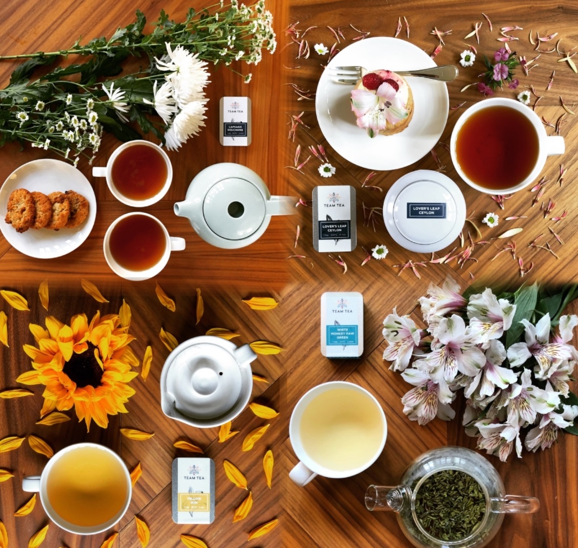 Team Tea Collage with produce